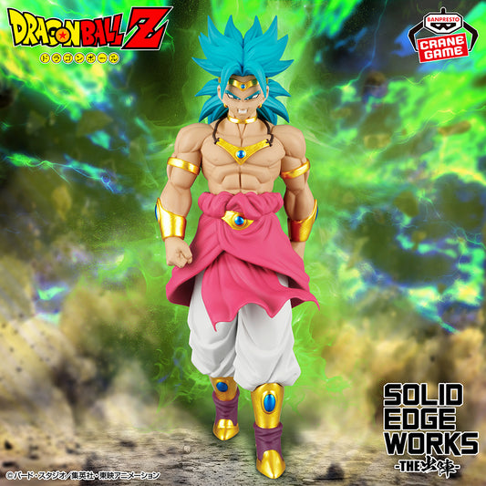 Dragon Ball Z Broly Blue Hair Solid Edge Works Figure 22cm Banpresto