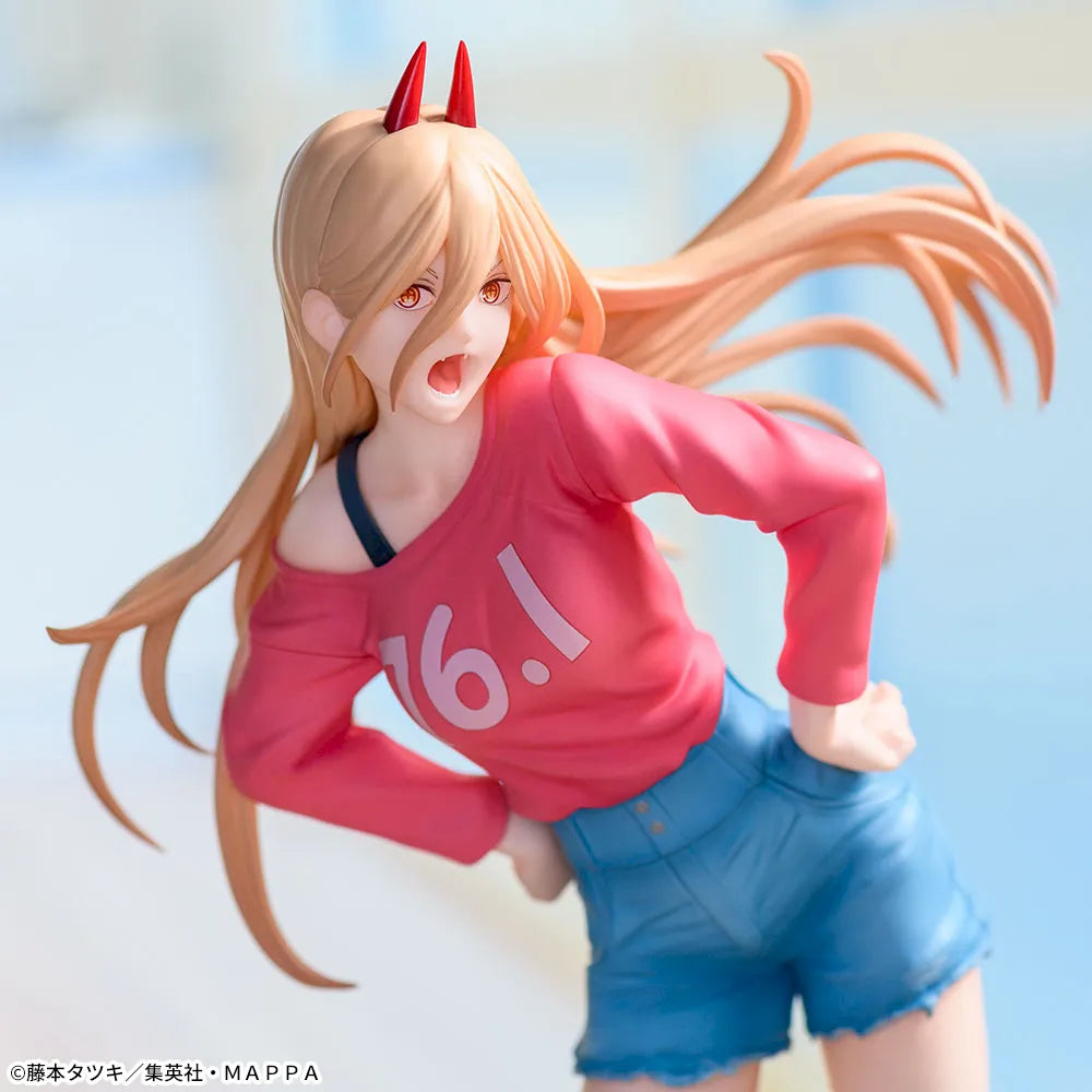 Chainsaw Man Power Luminasta Figure with Meowy 22cm SEGA