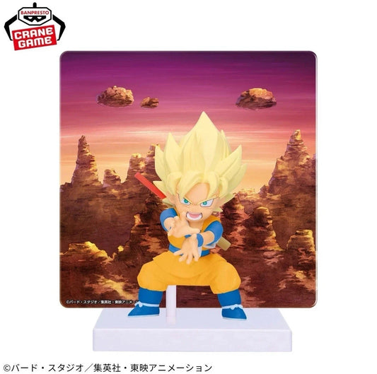 Dragon Ball Daima Super Saiyan Son Goku Mini Figure with Panel 13cm Banpresto