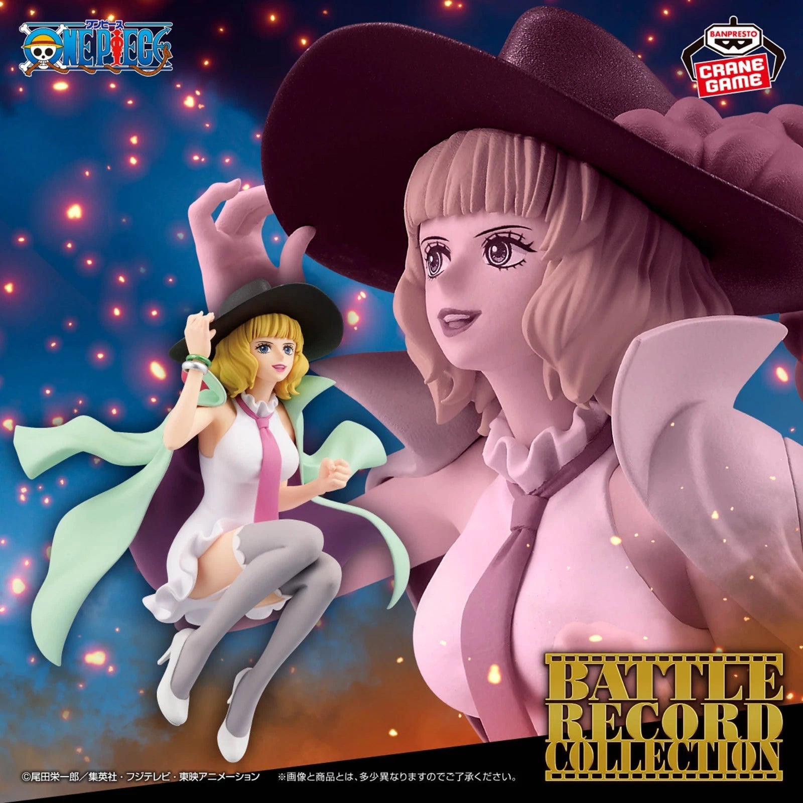 Two animated characters with a starry background, featuring the title 'Battle Record Collection'.