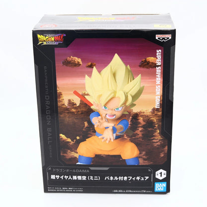 Dragon Ball Daima Super Saiyan Son Goku Mini Figure with Panel 13cm Banpresto