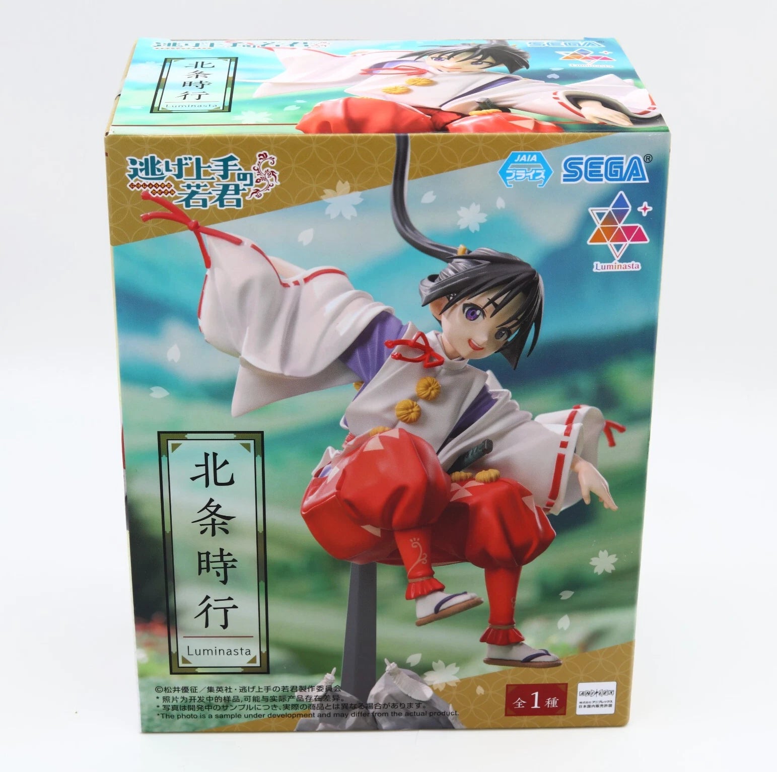 Boxed figurine of an animated character with 'SEGA' branding