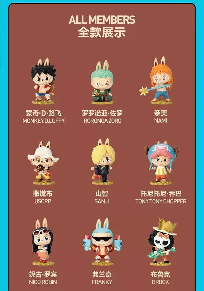 POPMART | Labubu × One Piece Blind Box (Lot Complet x12) | Authentique et Non Ouvert
